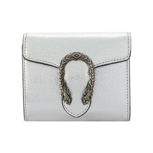 GUCCI Dionysus Кошелек из коровьей кожи Женский Серебряный