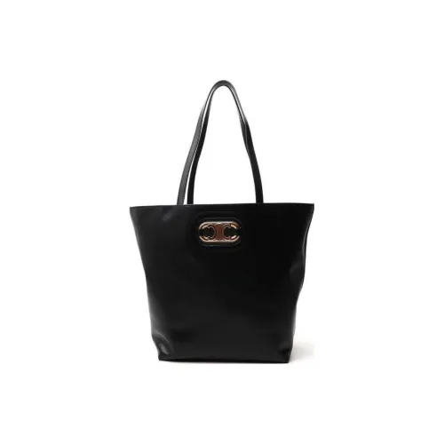CELINE Натуральная кожа Тоут Сумка Сумка для покупок Сумка Женская Черная