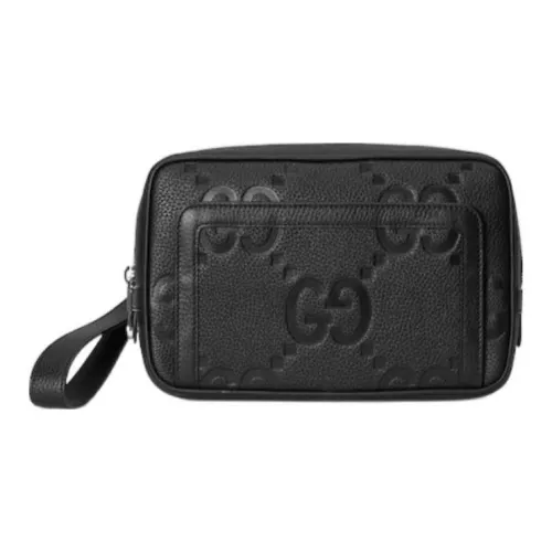 GUCCI Jumbo GG Кожа Клатч Большой Мужской Черный