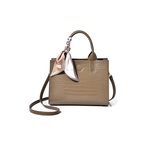 Versman ПУ (полиуретан) Тоут Сумка Сумка для покупок Сумка Сумка через плечо Большая Женская Хаки Классический черный