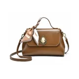 Золотисто-коричневый [Бесплатный изящный шелковый шарф]