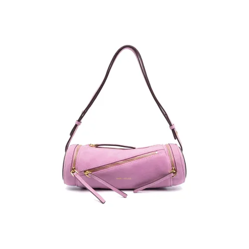 Manu Atelier Цилиндр Замша теленка Коровья кожа Цилиндрическая сумка Сумка через плечо Женская Розовая