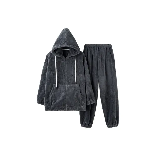 Qin Jing Gray Blue Men's Pajama Sets Qin Jing Серый Синий Мужской Пижамный Комплект