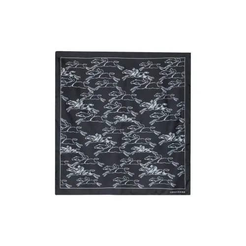 LONGCHAMP Шелковые шарфы Женские Серый