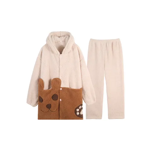 SHAQIAN Абрикос Женские Пижамные Комплекты