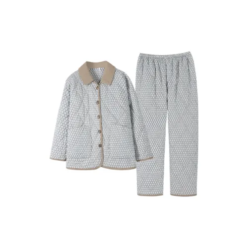 ZumashL S83781# Утепленная одежда Sets Dusk Серо-голубой Женские пижамные комплекты