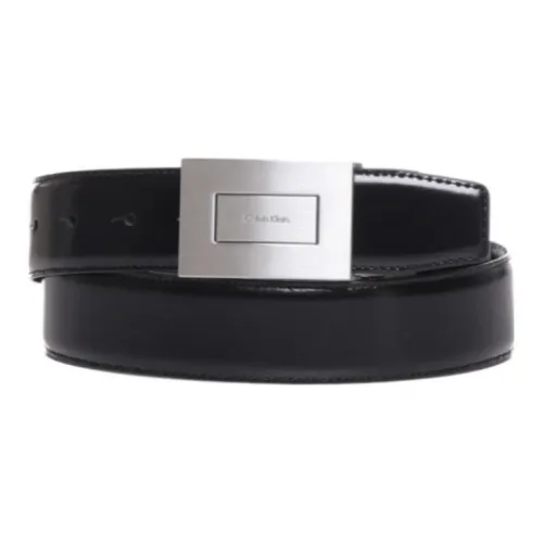 CK Calvin Klein Украшение Эмблема Smooth Clasp Кожаные Ремни Мужской Черный Ширина 3,5 см