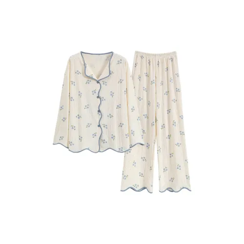 MIIOW Светло-синий Женские Пижамные Комплекты