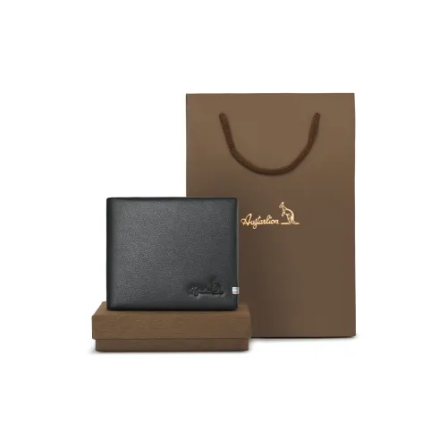 AUGTARLION Держатель для карт из коровьей кожи кошелек для мужчин черный