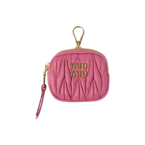 MIU MIU Matelassé Кожа Чехол для наушников Женские Бегония Красный
