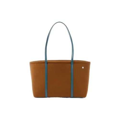 Loro Piana Кашемир Войлок Одно плечо Сумка Обычный Женский Цвет кленового сиропа с Павлин'S Eye And Сливочный