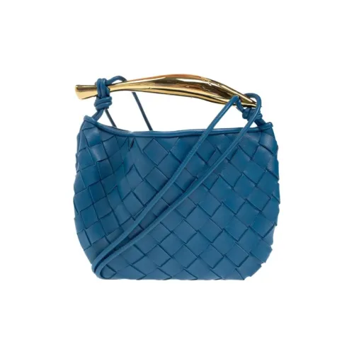 Bottega Veneta Sheepskin Handheld Crossbody Bag Shoulder Bag Women's Blue Bottega Veneta Sheepskin Ручная Сумка через плечо Сумка на плечо Женская Синяя