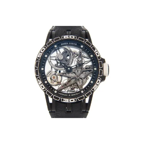 Roger Dubuis Автоматический Механический Механизм Мужские Часы 45мм*14,02мм Скелет