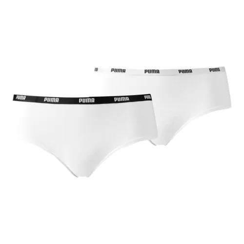 PUMA Lot De 2 Shortys Femme Женское нижнее белье 2 упаковки Белый