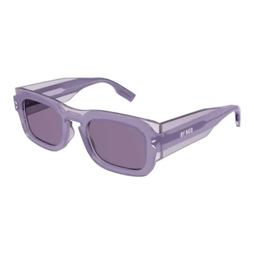 Alexander McQueen Ацетат Прямоугольные Солнцезащитные очки Женские Фиолетовые