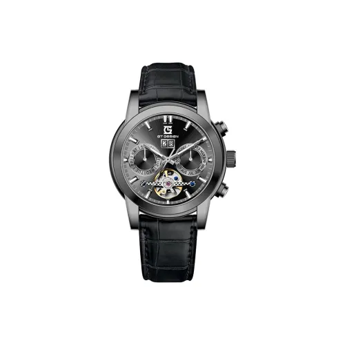 GT DESIGN Многофункциональный THREE Eye Tourbillon FLY Reel Наручные часы Автоматический механический механизм