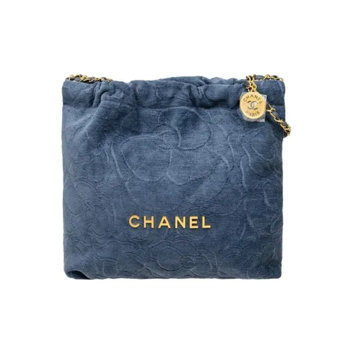 CHANEL Холст и Металл Сумка через плечо сумка женская джинсовый синий