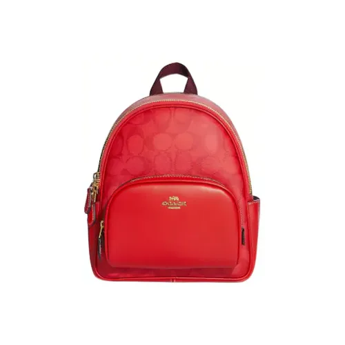 COACH Stone Кожа Рюкзак Мини Женский Красный