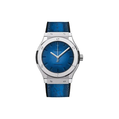 HUBLOT Classic Fusion Collection Автоматический Механический Механизм Мужские Часы Часы 45 мм Синий Циферблат