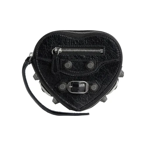 Balenciaga Le Cagole Lambskin Jewelry Box Clutch Women's Black