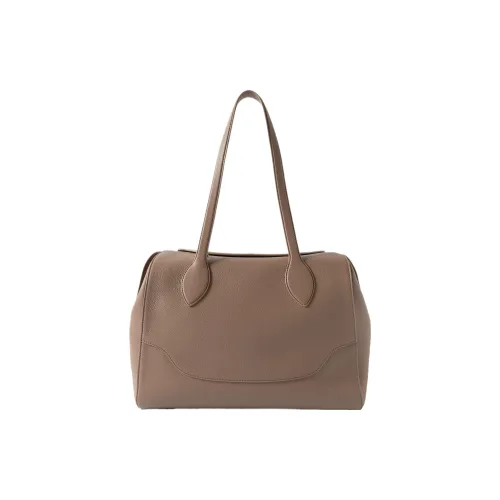 Loro Piana Sesia Телячья кожа Одно плечо Сумка Большая Женская Светлый тауп