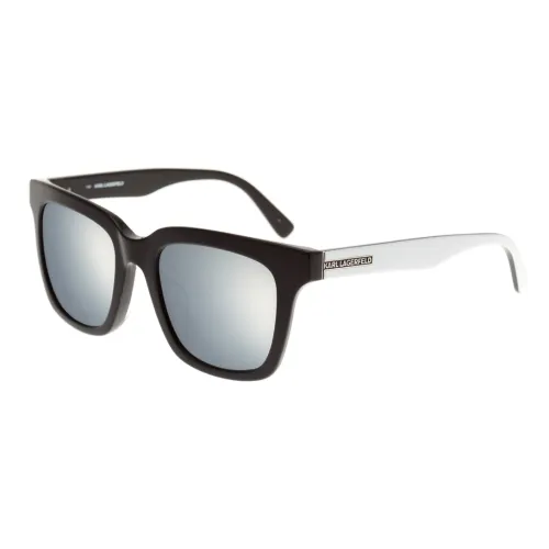 KARL LAGERFELD Пластик Квадратные Солнцезащитные очки Унисекс Черный