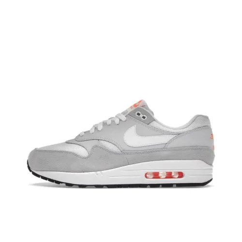 Nike Air Max 1 Износостойкий и Легкий Низкий Топ Повседневная Обувь Унисекс Серый Белый
