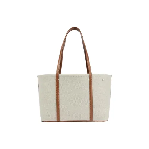 Loro Piana Canvas Сумка через плечо Женская Естественный цвет и Седло Коричневый