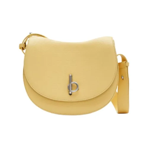 Burberry Телячья кожа Портативная Сумка через плечо Сумка на плечо Женская Желтая Нарцисс