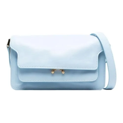 MARNI Основная часть Телячья кожа Сумка через плечо Сумка на плечо Женская Синяя