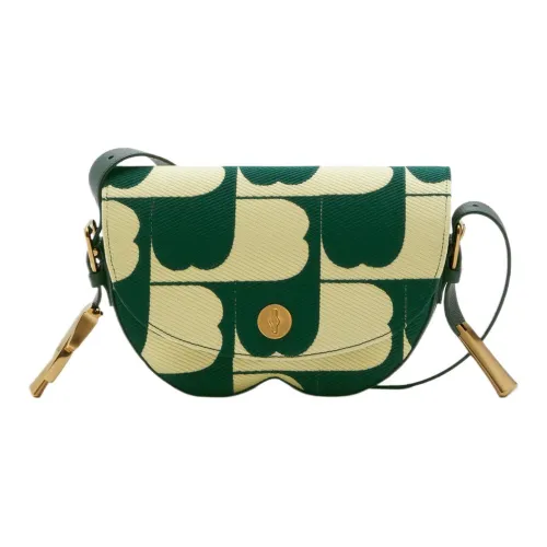 Burberry Хлопок с Полиэстером Комбинированные Сумки через плечо Сумка на плечо Женская Цвет Ivy с Напиточным Желтым