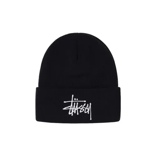 Stussy Акрил Хлопок Шапки-бини Унисекс Черный Серый Черный Белый