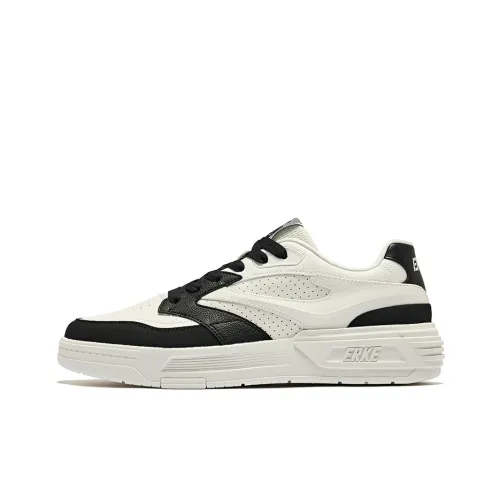 Erke Blade Slip-resistant Abrasion-resistant Low-top Skateboard Shoes Men's Microcrystalline White Jet Black
