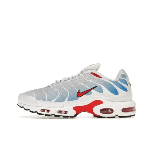 Nike Air Max Plus Low Топ Беговые кроссовки Унисекс Белый Синий Красный