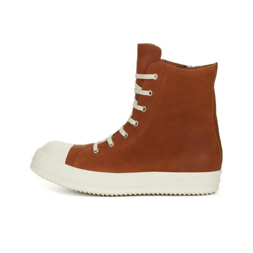 RICK OWENS Скейтборд Кроссовки Высокие Коричневые Мужские