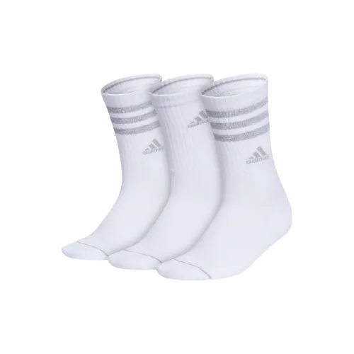 Adidas 3 шт Белые Женские Носки MID до икры