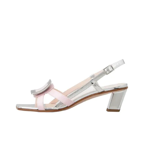 Roger Vivier One Sandals with Strap 4CM Women's Pink