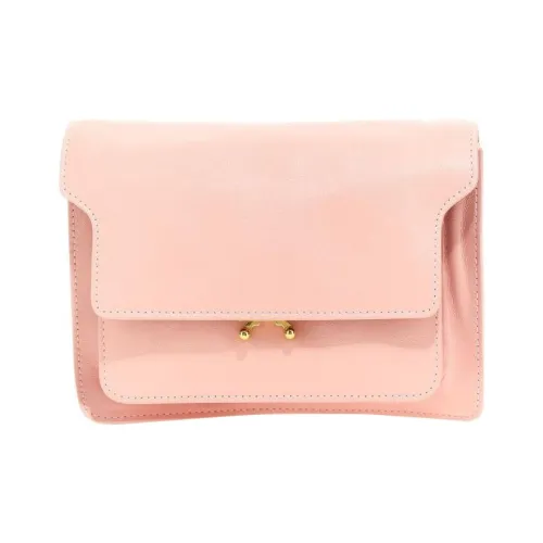 MARNI Основная часть Телячья кожа Сумка через плечо Сумка на плечо Женская Розовая