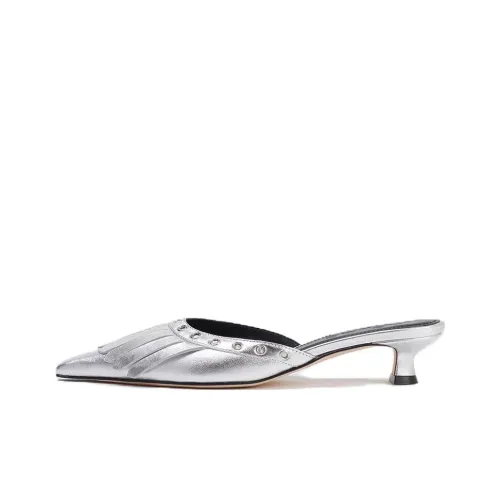 Aeyde Домашние тапочки 3,5 см Женские Серебряные