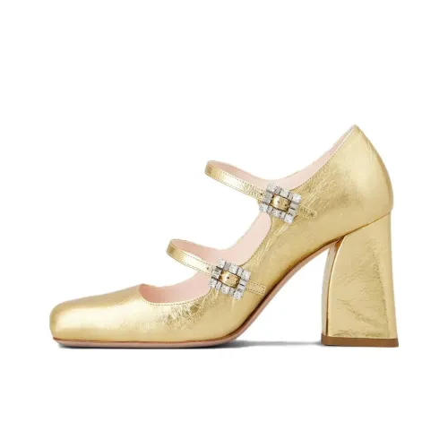 Roger Vivier Туфли Мэри Джейн Золотые Женские