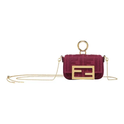 FENDI Baguette Холст Подвеска Аксессуары для сумок Extra Mini Женские Красный