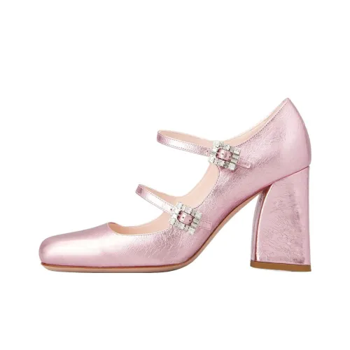 Roger Vivier Туфли Мэри Джейн Розовые Женские