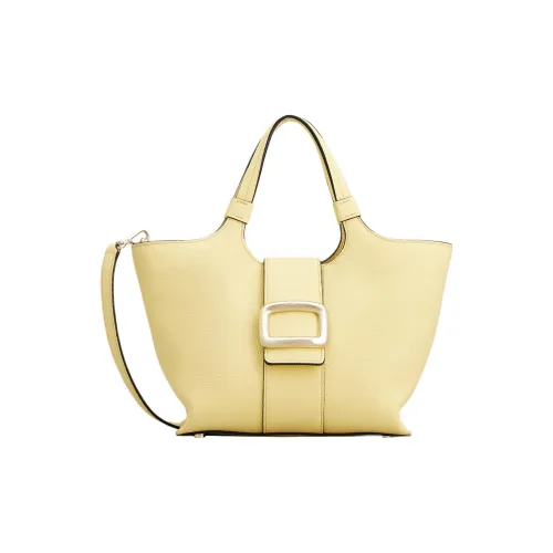 Roger Vivier Кожа Тоут Сумка Сумка для покупок Сумка через плечо Сумка мини Женская Желтая
