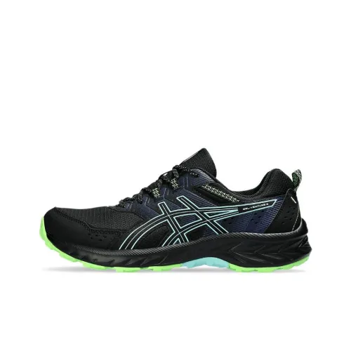 Asics Gel Venture 9 Амортизация Износостойкий Низкий Топ Беговые кроссовки Мужской Черный