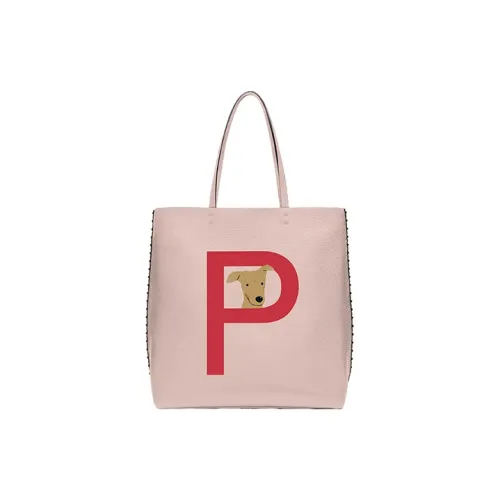 Valentino Рельефная Телячья Кожа Тоут Сумка Сумка для покупок Сумка через плечо Сумка Женская Кварц Розовый Pure Красный