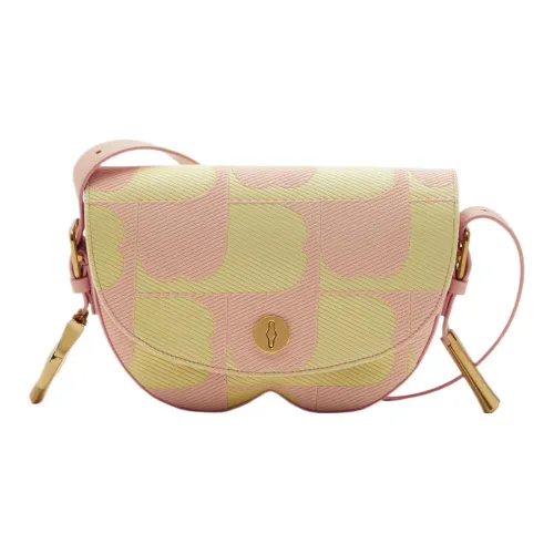 Burberry Хлопок с Полиэстером Комбинированная Сумка через плечо Стандартная Женская Румяна с Напиточным Желтым