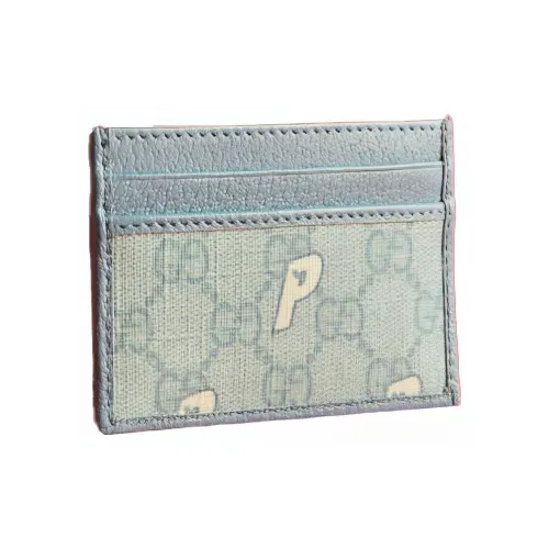 GUCCI Дворцовый Коллаборация Холст Картхолдер Женские Синий