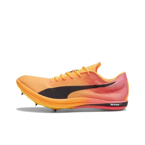 PUMA Short-Resistant Coating Low-Top Training Running Shoes Men's Orange Black