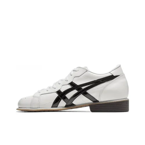 Asics WEIGHTLIFTING Износостойкие Дышащие Низкие Кроссовки для тренировок Унисекс Белый Черный