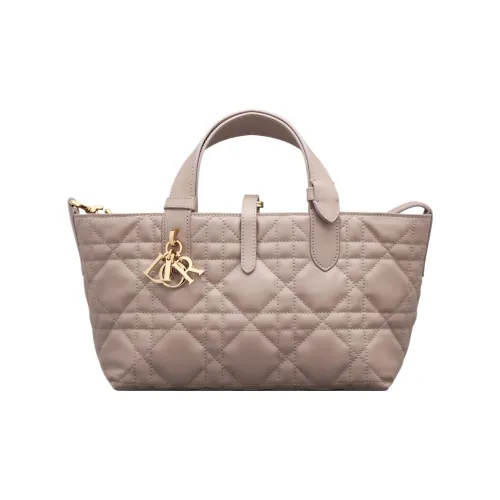 DIOR Корова Кожа Native Сумка Одно Плечо Сумка Маленькая Женская Теплая Серый Коричневый